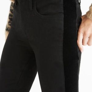 Madewell tuxedo stripe 9” high rise skinny jeans